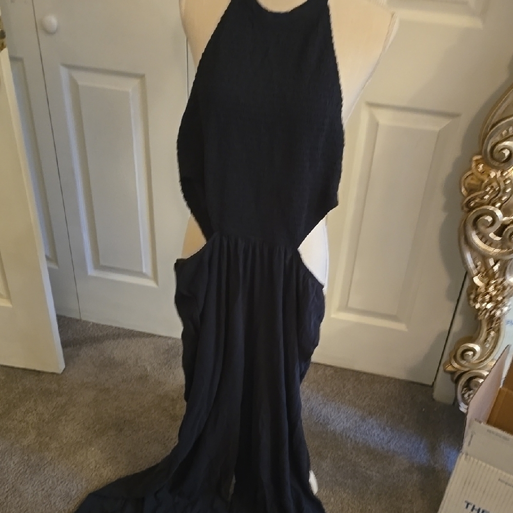 Elegant Black Halter Dress